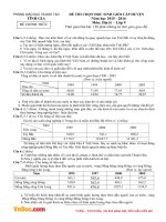 Đề thi học sinh giỏi cấp huyện môn Địa lý lớp 9 phòng GDĐT Tĩnh Gia năm 2015  2016 