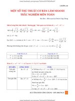 THU THUAT GIAI NHANH TRAC NGHIEM TOAN, DOAN CONG CHUNG