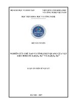 Nghiên cứu chế tạo và tính chất quang của vật liệu borate sr3b2o6 eu3+ và sr3b2o6 eu2+ 