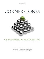 Cornerstones of managerial accounting  5th moven