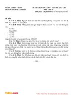 Đề thi học sinh giỏi môn Lịch sử lớp 9 trường THCS Thanh Thùy, Thanh Oai năm 2015  2016 