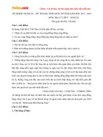 Đề thi học sinh giỏi môn Địa lý lớp 9 Sở GDĐT Nghệ An năm học 2015  2016 bảng B 