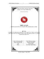 NGHIÊN cứu mối QUAN hệ GIỮA vật CHẤT và ý THỨC vận DỤNG mối QUAN hệ này TRONG CÔNG CUỘC đổi mới 
