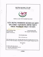 Xây dựng website đánh giá kết quả học tập bằng hình thức trắc nghiệm trực tuyến 
