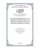 Kế toán chi phí sản xuất và tính giá thành xi măng tại nhà máy xi măng an giang 