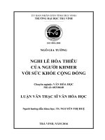 Nghi lễ hỏa thiêu của người khmer với sức khỏe cộng đồng 
