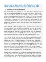 Hướng dẫn sử dụng phần mềm audacity để hiệu chỉnh âm thanh phục vụ giảng dạy kỹ năng nghe