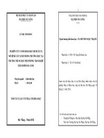 Nghiên cứu cơ sở khoa học để đề xuất mô hình cây xanh trong trường học tại trường trung học phổ thông Thanh Khê thành phố Đà Nẵng