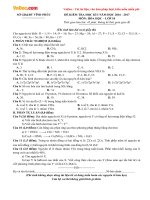 Bộ đề thi học kì I môn Hóa học lớp 10 năm học 2016  2017 