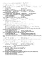 BÀI TẬP TRẮC NGHIỆM HÓA HỮU CƠ, Lipit