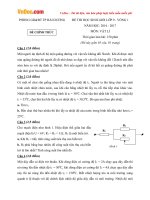 Đề thi học sinh giỏi môn Vật lý lớp 9 thành phố Hải Dương năm học 2016  2017 vòng 1