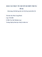BÁO cáo THỰC tế CHUYẾN đi MIỀN TRUNG (Chân dung cố đô Huế qua thơ văn Việt Nam trước thế kỉ XX)