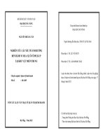 Nghiên cứu các yếu tố ảnh hưởng đến hành vi mua xe ô tô Pick Up tại khu vực miền Trung