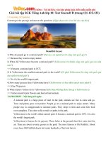 Giải bài tập SGK Tiếng Anh lớp 10: Test Yourself D (trang 121122123) 