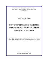 Factors influencing customer satisfaction a study of online shopping in vietnam 