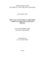 Phân lập, tuyển chọn và nhận diện vi khuẩn có khả năng phân hủy PHENOL
