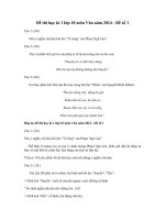 Đề thi học kì 1 môn Ngữ Văn lớp 10 năm 2014  2015 