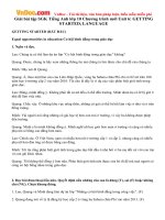 Giải bài tập SGK Tiếng Anh lớp 10 Chương trình mới Unit 6: GETTING STARTED, LANGUAGE 