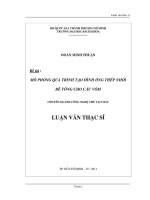 Mô phỏng quá trình tạo hình ống thép nhồi Bê tông cho cầu vòm.