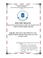 bài thu hoạch tham quan bảo tàng chứng tích chiến tranh