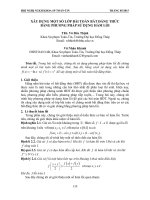 XÂY DỰNG MỘT SỐ LỚP BÀI TOÁN BẤT ĐẲNG THỨC BẰNG PHƯƠNG PHÁP SỬ DỤNG HÀM LỒI