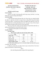 Đề thi học kì 1 môn Địa lý lớp 10 trường THPT Đoàn Thượng, Hải Dương năm học 2016  2017 
