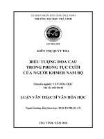 BIỂU TƯỢNG HOA CAU TRONG PHONG TỤC CƯỚI CỦA NGƯỜI kHMER NAM BỘ-Kien Thi Quyt Tha