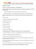 Giải bài tập SGK Tiếng Anh lớp 10 Chương trình mới Unit 6: LISTENING, WRITING 