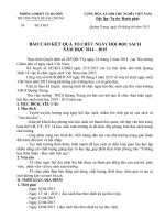 BÁO CÁO KẾT QUẢ TỔ CHỨC NGÀY HỘI ĐỌC SÁCH