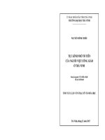 Tục kính nhớ tổ tiên của người việt công giáo ở trà vinh (tóm tắt - trích đoạn)
