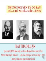 Bài thuyết trình những nguyên lý cơ bản của chủ nghĩa mac lênin   lực lượng sản xuất và quan hệ sản xuất