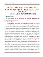 Hướng dẫn học sinh viết văn nghị luận xã hội, dạng câu chuyện (học sinh giỏi) 