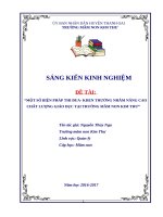 SKKN MỘT SỐ BIỆN PHÁP THI ĐUA KHEN THƯỞNG NHẰM NÂNG CAO CHẤT LƯỢNG GIÁO DỤC TẠI TRƯỜNG MẦM NON KIM THƯ