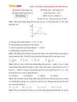 Đề kiểm tra 1 tiết học kì 1 môn Vật lý lớp 10 trường THPT Ngô Gia Tự, Đăk Lăk năm học 2016  2017 