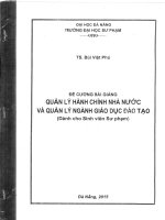 DE CUONG BAI GIANG   QUAN LY HANH CHINH NHA NUOC   QUAN LY NGANH GIAO DUC VA DAO TAO