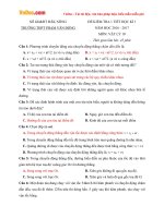 Đề kiểm tra 1 tiết học kì 1 môn Vật lý lớp 10 trường THPT Phạm Văn Đồng, Đăk Nông năm học 2016  2017 