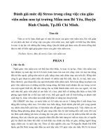 Stress Giao Vien Mầm Non