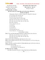 Đề thi học kì 1 môn Ngữ văn lớp 10 trường THPT Đa Phúc, Hà Nội năm học 2016  2017 