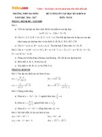 Đề cương ôn tập học kì 1 môn Toán lớp 10 trường THPT Đa Phúc, Hà Nội năm học 2016  2017 