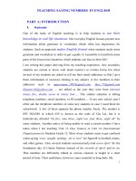 skkn TEACHING SAYING NUMBERS IN ENGLISH 