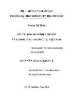 Giá trị doanh nghiệp, rủi ro và cơ hội tăng trưởng tại việt nam 