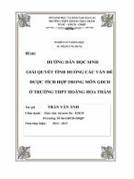 skkn hướng dẫn học sinh giải quyết tình huống các vấn đề được tích hợp trong môn giáo dục công dân ở trường thpt 