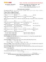 Đề thi học kì 1 môn Hóa học lớp 10 Sở GDĐT Vĩnh Phúc năm học 2016  2017 