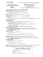 Đề thi học kì 1 môn Toán lớp 10 trường THPT Nguyễn Huệ, Quảng Nam năm học 2014  2015 