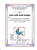 skkn các biện pháp sử dụng sơ đồ graph trong dạy học phần củng cố sinh học lớp 11   cơ bản   thpt 