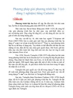 Phương pháp giải tổng quát phương trình bậc 3 có đúng 1 nghiệm và phương pháp giải tổng quát phương trình bậc 4