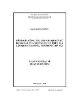 Đánh giá công tác đấu giá quyền sử dụng đất của một số dự án trên địa bàn quận Hà Đông, thành phố Hà Nội (LV thạc sĩ)