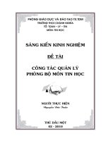 Công tác quản lý phòng bộ môn tin học 