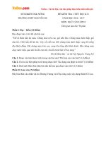 Đề kiểm tra 1 tiết học kì 1 môn Ngữ văn lớp 10 trường THPT Nguyễn Du, Đăk Nông năm học 2016  2017 