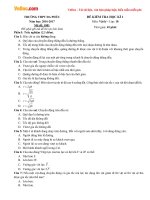 Đề thi học kì 1 môn Vật lý lớp 10 trường THPT Đa Phúc, Hà Nội năm học 2016  2017 